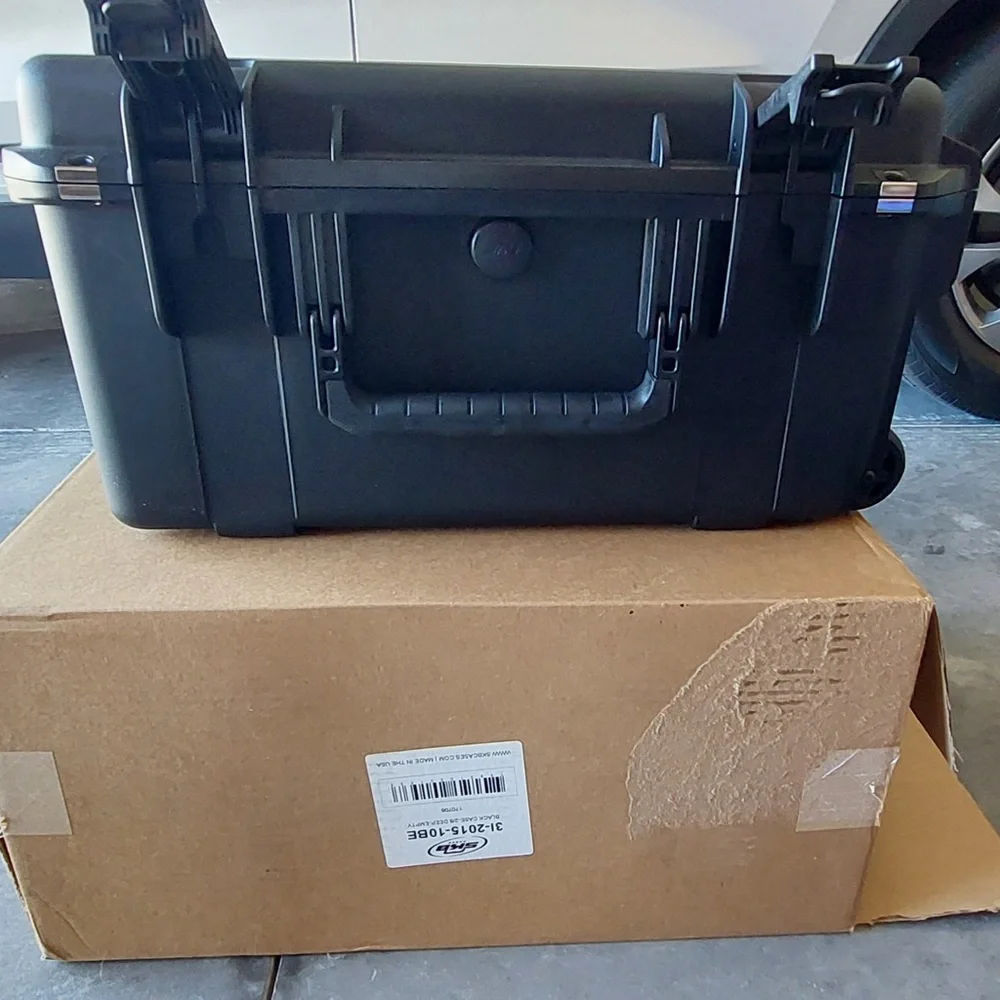 Black transit case with foam insert (NEW)